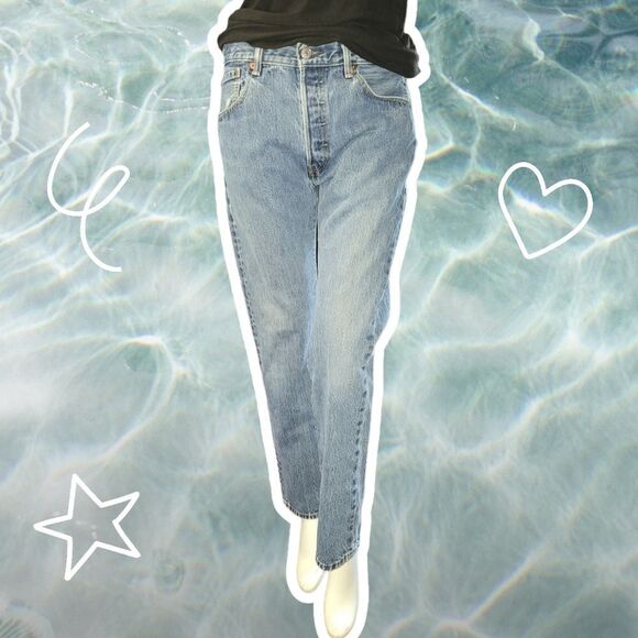 Levi's 501 Button fly 33 x 30 High waist Wedgie - Picture 2 of 16